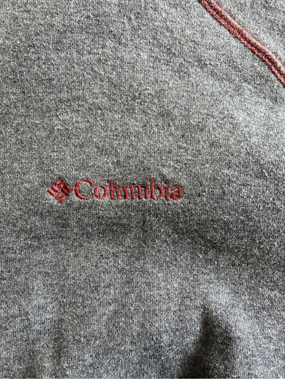 Columbia Men’s Gray Pullover Sweater with Red Logo